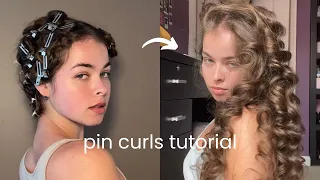 Pin Curls Tutorial (Heatless Curls)