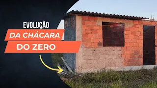 Evolução da minha chácara, conseguimos levantar as paredes (chácara do zero)