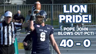 Pope John 40 Passaic Tech 0 | Week 6 Highlights | Lions Allow  55 Yards!