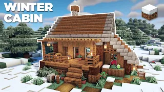 Winter Cabin Tutorial ❄️ | How to Build a Cozy Winter House | Minecraft