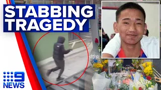 Teen arrested after fatal alleged stabbing at Melbourne bus stop | 9 News Australia