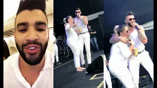 Gusttavo Lima e Marília Mendonça Cantando Música Cem Mim (Reveillon 2019)