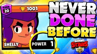 1000 Trophy Power LEVEL 1 Shelly! - NEVER Done Before In Brawl Stars! - Showdown Gameplay!