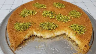 طريقة تحضير الكنافة بالقشطة بكل التفاصيل والخطوات Best Kunafa, (Knafeh) with Kashta Recipe