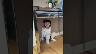 Toddler Tries To Hide After Failing Her Potty Training