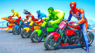 GTA 5 SPIDER-MAN 2, POPPY PLAYTIME, SONIC Join in Epic New Stunt Racing #964