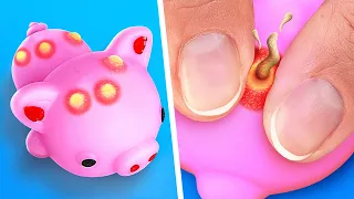 ¡Chica mala vs. chica buena! Cómo hacer juguetes esponjosos gratis 💰