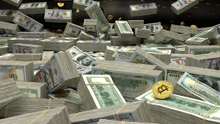 BILLIONS in HUNDRED DOLLARS & BITCOINS :: Wealth Visualization, Manifestation, Abundance HD