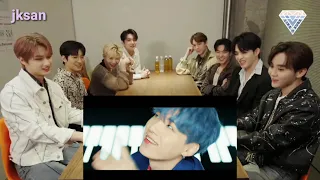 SEVENTEEN reaction to BTS - 'BOY WITH LUV' MV