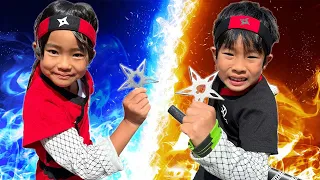 かえであーたんは忍者になりたい！修行をクリアして忍者になろう！　Kaede and Ahtan Pretend Play to be Ninja　チビッ子忍者村