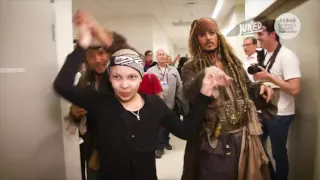 JOHNNY DEPP visits children in hospital dressed as Captain JACK SPARROW