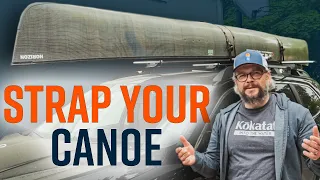 How to strap a Canoe to roof racks - The best way to tie a canoe to your roof