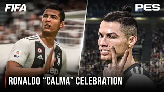 Ronaldo Calma Celebration | FIFA vs PES | 2014 - 2021 |