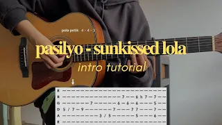 pasilyo - SunKissed lola guitar intro tutorial [TAB]