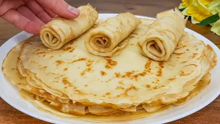 Pancakes 3 cups like grandma's! The secret of delicious pancakes for Maslenitsa! Easy Recipes