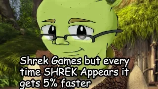 Shrek Games but every time SHREK appears it gets 5% faster