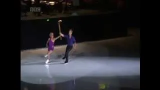 Torvill & Dean perform at the National Ice Centre Nottingham with the Olympic Torch Relay 2012