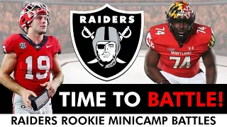 Las Vegas Raiders Rookie Minicamp News + Top Position Battles For Antonio Pierce & Telesco To Watch