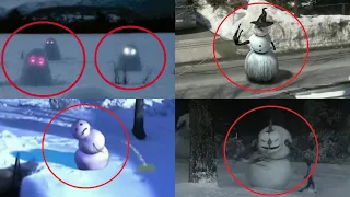 5 Living Snowman Caught on Camera & Spotted in Real Life