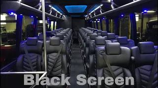 Night Bus Ride Sounds, Interior Bus Ambiance, 10 Hours White Noise Black Screen