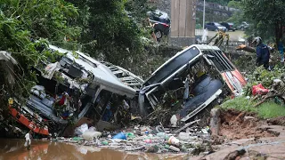 Dozens dead after heavy rain causes flooding, mudslides in Brazil