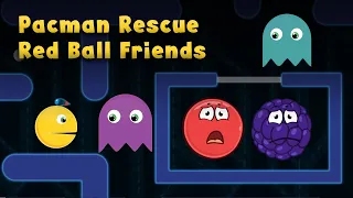Red Ball 4 Animation | Pacman - The Hero Rescue Red Ball Friends