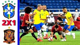 Brasil 2x1 Espanha   Melhores Momentos Final Olimpíadas 2021 Brasil Bi-campeão