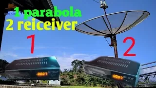 cara gabung 2 receiver 1 parabola