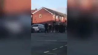 09.03.2019 - Notorious Millwall Hooligans Berserkers viciously attack bolton supporters after game