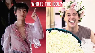 Yuzuru Hanyu once said:  "The player I look up to is Johnny Weir." ⛸️ Figure skating #faoi2023