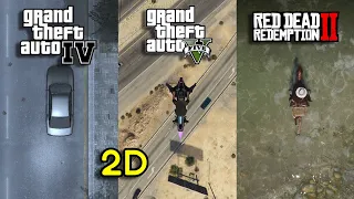 Playing GTA Games and RDR2 in 2D