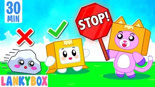 LankyBox Red Light Green Light Pretend Play Challenge | LankyBox Channel Kids Cartoon