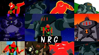 All NRG transformations in all Ben 10 series