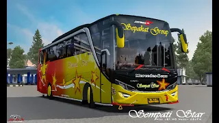 Share Gratis Livery Sempati Star  || JB² HD Mercy ASxFM Full Acc || Bus Simulator Indonesia.