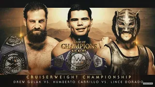 WWE Clash of Champions 2019 Drew Gulak vs Lince Dorado vs Humberto Carrillo (Cruiserweight Champion)