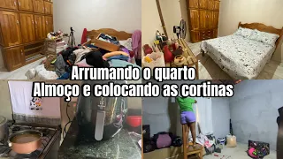 ORGANIZAÇÃO NO QUARTO NOVAMENTE//AS CORTINAS NÃO DERAM CERTO//ALMOÇO SIMPLES