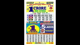 🔴 Lottery Sambad Live 08:00pm 30/04/23 Evening Nagaland State Dear Lottery Result Pdf Download