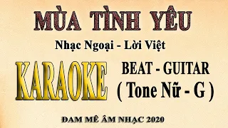 Karaoke MÙA TÌNH YÊU Tone Nữ (Kiều Nga)