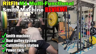 RitFit M1 Multi-Functional Smith Machine REVIEW || My Experience with a Home Gym SMITH MACHINE!