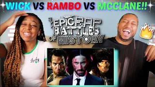 Epic Rap Battles Of History "John Wick vs John Rambo vs John McClane" REACTION!!!