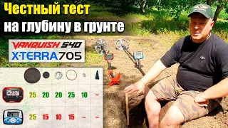 Minelab Vanquish 540 или X-Terra 705: Что лучше? Тест на глубину и разделение целей / Проф-Искатель