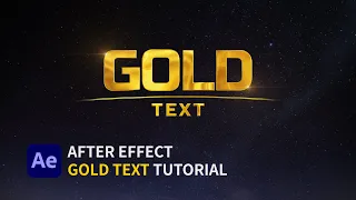 After Effects Gold Text Tutorial I 골드텍스트