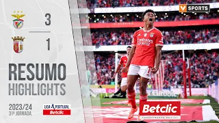 Resumo: Benfica 3-1 Braga (Liga 23/24 #31)