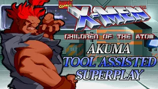 [TAS] X Men Children Of The Atom: (Sega Saturn) Akuma Arcade Mode