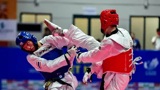 Lý Hồng Phúc đối đầu nghẹt thở với võ sĩ Thái Lan đến giây cuối cùng | Chung kết Taekwondo hạng 68kg