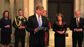 Koning Willem-Alexander spreekt op nieuwjaarsreceptie