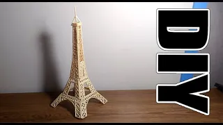 How to make an Eiffel Tower with wooden sticks demo