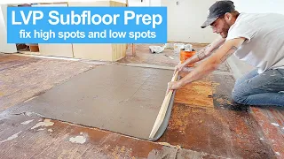 How To Prep Wood Subfloor for Luxury Vinyl Plank Flooring for Beginners. Fix High and Low Spots!