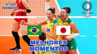 Brasil x Japão | Trechos | Vôlei Feminino Olimpíadas De TOKYO 2020 | Leia a Descrição Do Vídeo