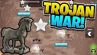 LAST MINUTE WAR ATTACKS! - Trojan War Event! - "Clash of Clans"